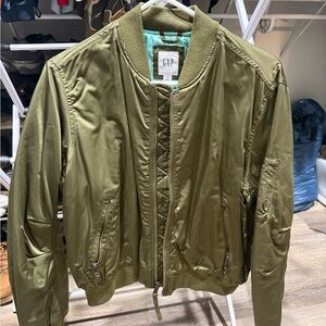 GAP Women Olive Bomber Jacket
